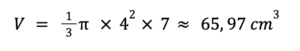 Volume cône