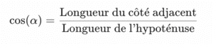 Relation cosinus trigonométrie 3ème