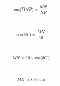 Calcul cos trigonométrie 3ème